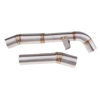 

Motorcycle Exhaust Muffler Middle Link Pipe Connect For Kawasaki Z1000 07-09