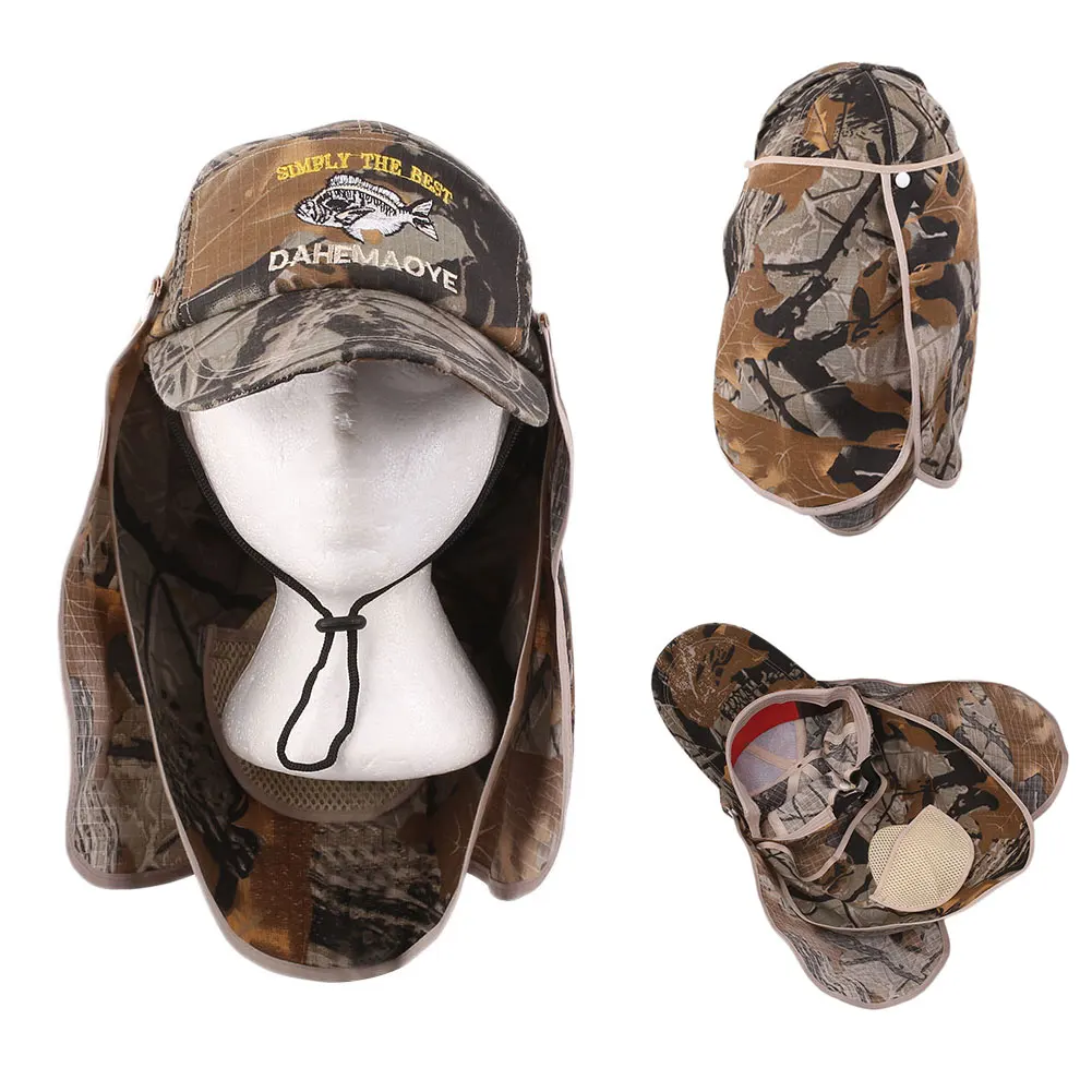 

Face Mask Camouflage Fishing Cap Camo Cover Hat Summer Hats Neck Neck UV