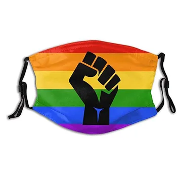 

1PC Adult Protective Face Mask Colorful Rainbow Prints Breathable Comfortable Moisture-proof Face Cover Outdoor Cycling Mask New