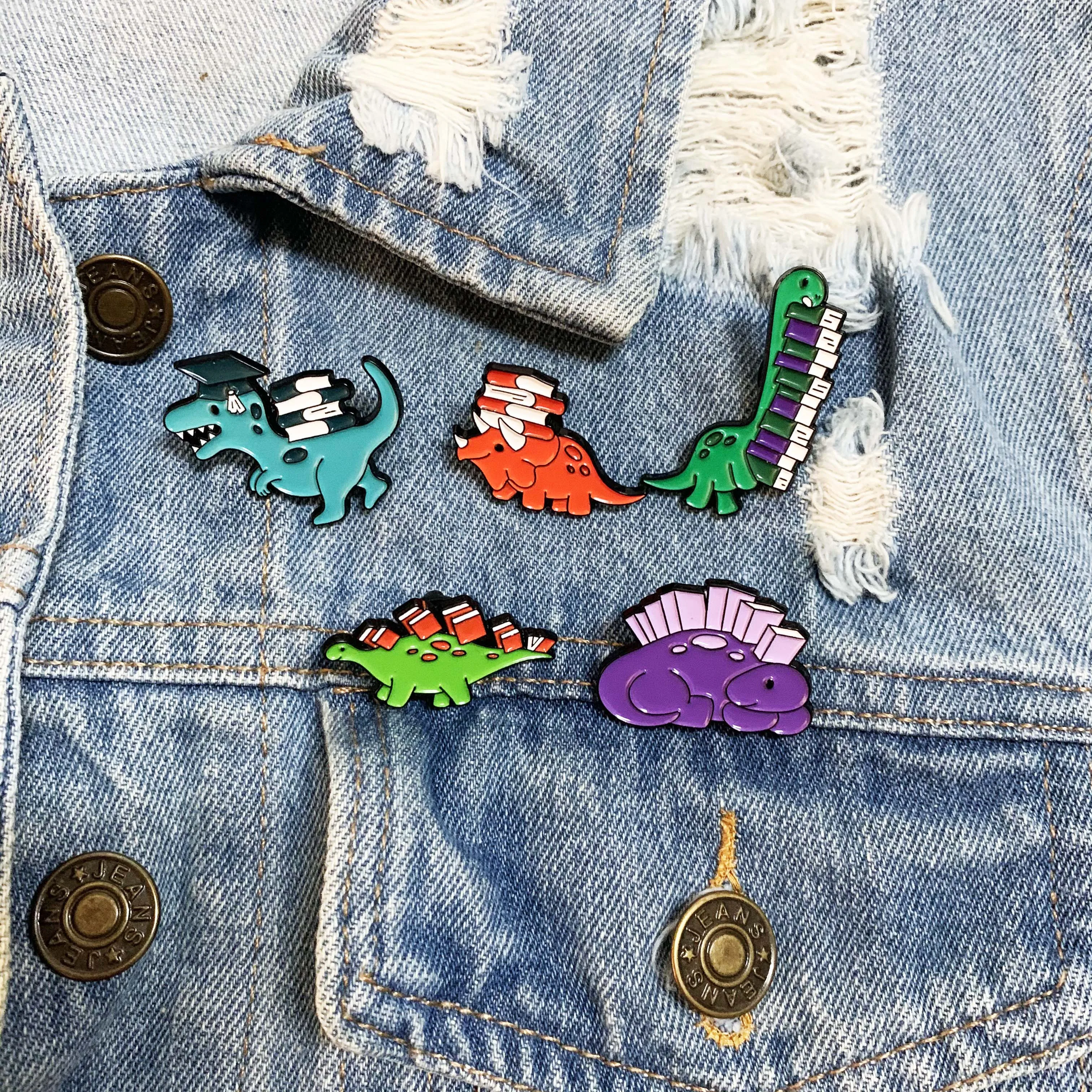 Spille Da Balia Dinosauri - Set 5 Pezzi Con Design Carino Per Bambini E Collezionisti - Foto 10