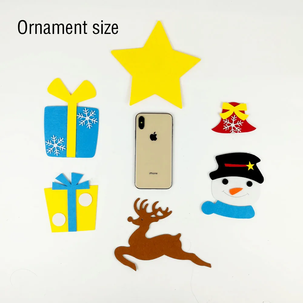DIY Felt Christmas Tree Ornaments Bedroom Kids Christmas Puzzle Craft Kits New Year Xmas Christmas Gift Kids Christmas Party