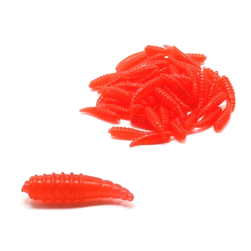 soft bread bug bionic grubs trout lure 1.6cm/0.12g Hand Pole Bait Carp Lifelike Fishing Lure Maggot Grub Worms 50pcs/lot fishing lure