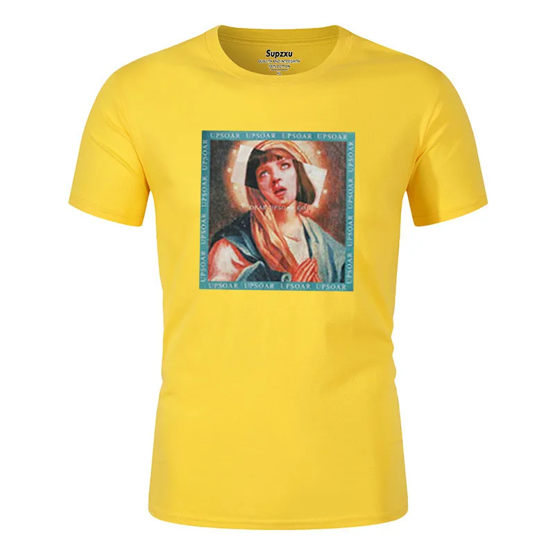 2019 Virgin Mary Men's T-Shirts Summer Hip Hop Tees Printed Short Sleeve Tshirts Boy Casual Loose Tops Tees 2019 Virgin Mary Men's T-Shirts Summer Hip Hop Tees Printed Short Sleeve Tshirts Boy Casual Loose Tops Tees