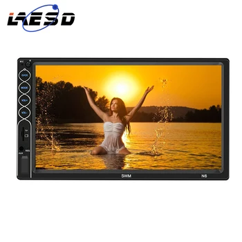 

2 Din Car Radio Bluetooth 7" Touch Screen Stereo FM AM Audio Stereo MP5 Player SD USB Reverse Backup Camera 12V Rearview Mirror