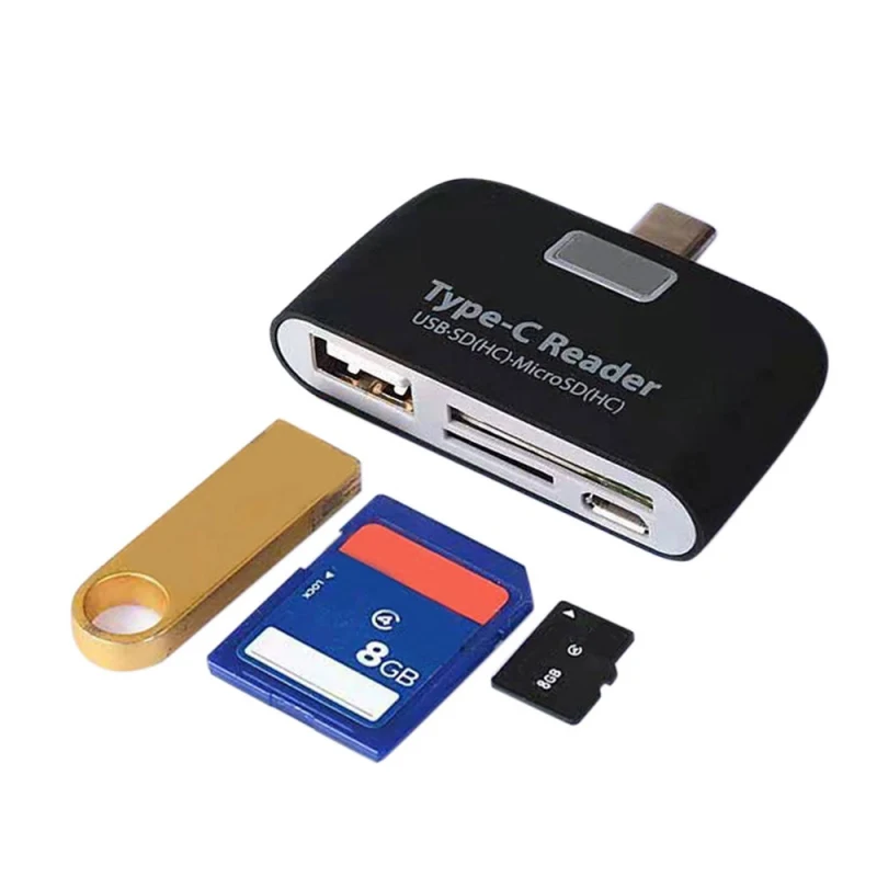 Новый многофункциональный Usb 3 1 адаптер для карт памяти type C c Tf Sd Otg карта Reade|Карты