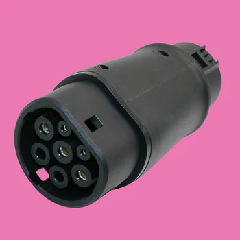 

DWCX Black Charger32A 240V Plug Connector Socket Fit For Electric Vehicle Car SAE J1772 2000V 240V