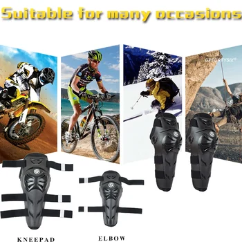 

Newest 2pcs/set Motorcycle Kneepad Unisex Knees Elbows Protector Guard Gears Moto Elbow Knee Pads Motocross Racing Protective