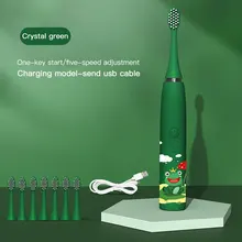 

Sonic Child Electric Toothbrush Kids Cartoon Pattern Medical Cleaning Oral 3-13 Years Old Brushing Replaceable Brush Head