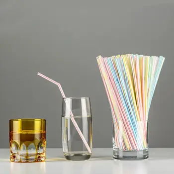 

Flexible Plastic Mixed Colours Party Disposable Drinking Event Kids Wedding Party Decoration Straws Birthday Supplies P0H8