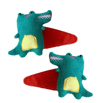

2Pcs Cute Dinosaur Shaped Hair Clips Bang Barrette Creative Hair Pins Cartoon Headdress Green