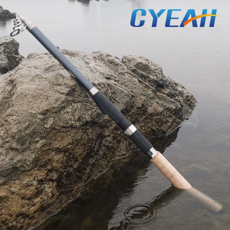 CYEAH телескопическая удочка 2,1 М 2,4 М 2,7 М 3,0 М 3,6 м для рыбалки, из пластика frp удилище портативное и прочное карповое рыболовное удилище