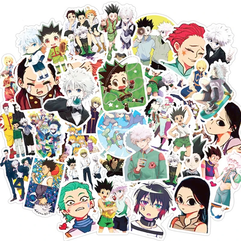 10 30 50pcs Pack Funny Hunter X Hunter Anime Graffiti Stickers Waterproof Guitar Skateboard Laptop Luggage Cute Kids Sticker Toy Stickers Aliexpress