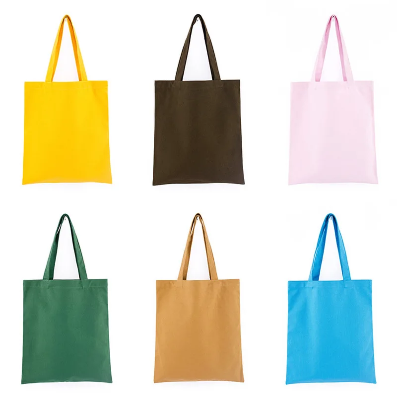 GABWE Unisex Handbags Custom Canvas Tote Bag Print Grocery Daily Use Reusable Eco Cotton Travel Casual Shopping Women Totes