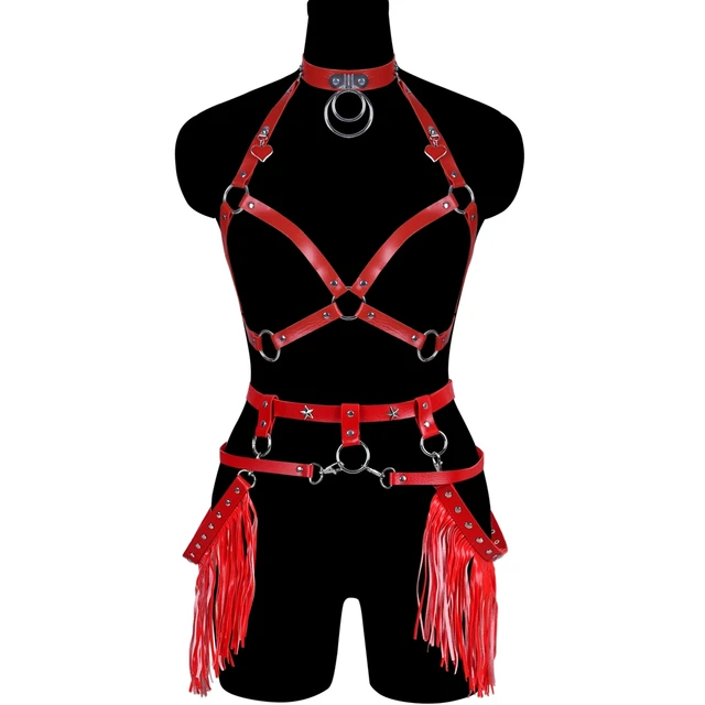 Gothic Body Harness Chest Bondage Lingerie Set For Couples Sexy
