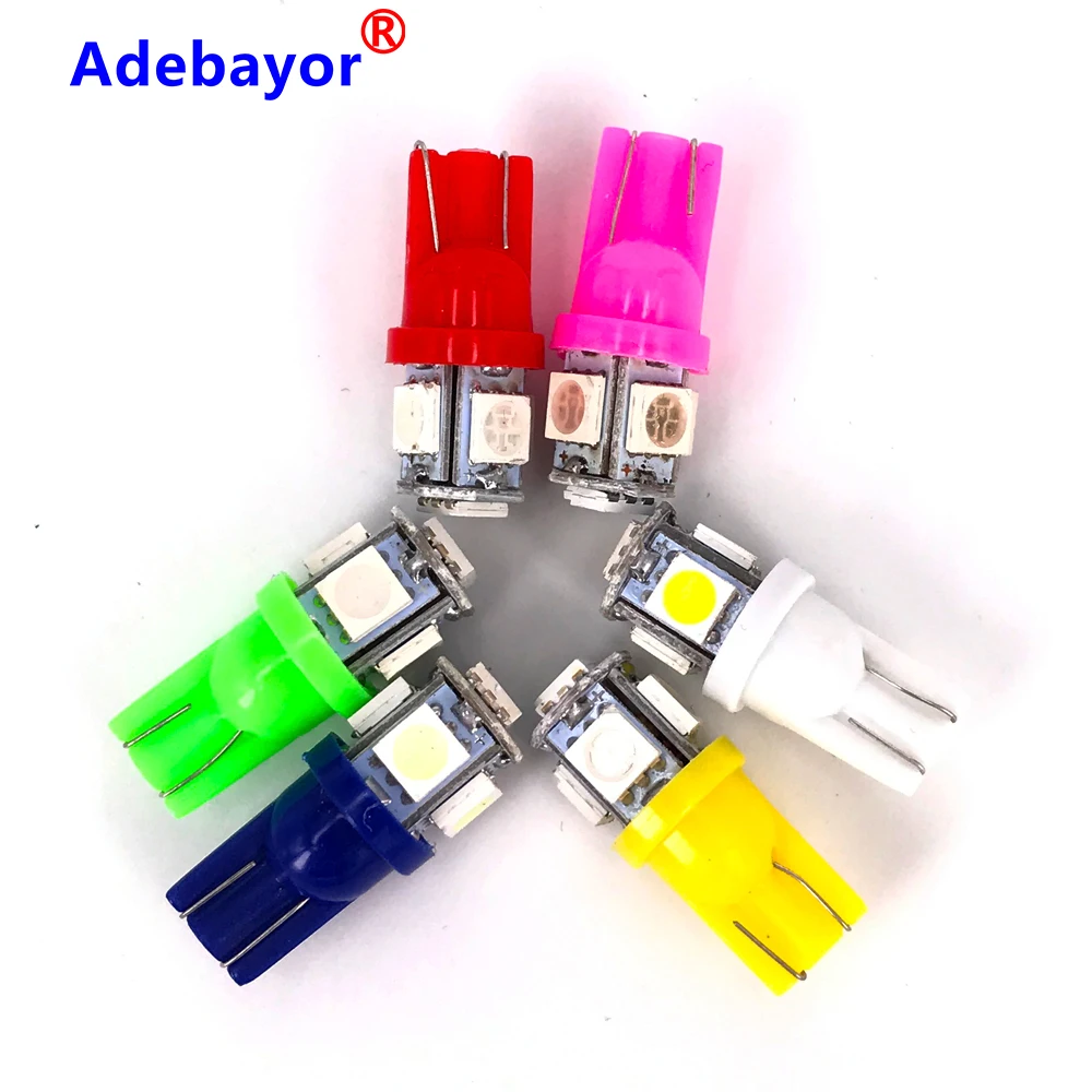100 шт. Оптовая Продажа T10 5 SMD 5050 W5W 194 501 светодиодный автомобильный зазор