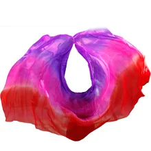 Натуральная шелковая фата ручной работы-шелковый шарф шаль Танец живота фата сценический PropsCan быть выполнены по индивидуальному заказу принадлежности для танца живота