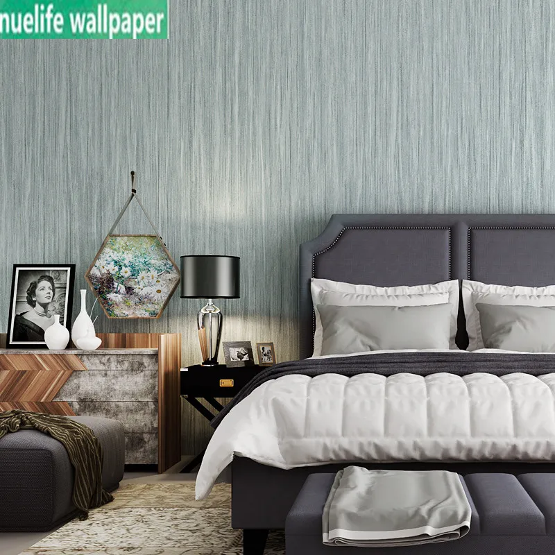 Simple plain style wallpaper gray Nordic modern bedroom study living room walkway kids room shop non-woven wallpaper