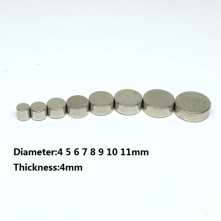 10PCS/LOT Disc NdFeB Magnet 4*4 5*4 6*4 7*4 8*4 9*4 10*4 11*4 Strong Neodymium Magnets 4x4 5x4 6x4 7x4 8x4 9x4 10x4 11x4 | Обустройство