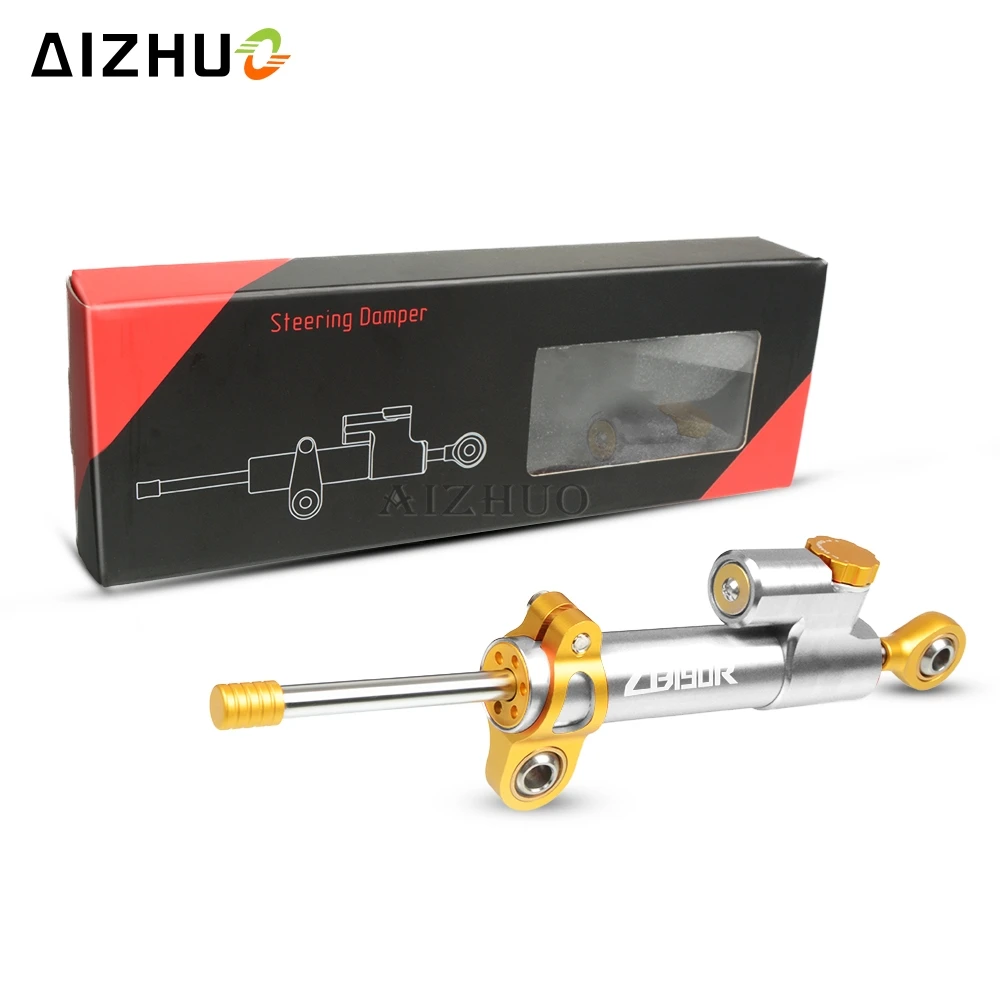 gold silver Для HONDA CB190R CNC алюминиевый мотоциклетный демпфер рулевого управления стабилизация безопасности контроль для HONDA CB190R CB190 R 190R - Цвет: gold silver