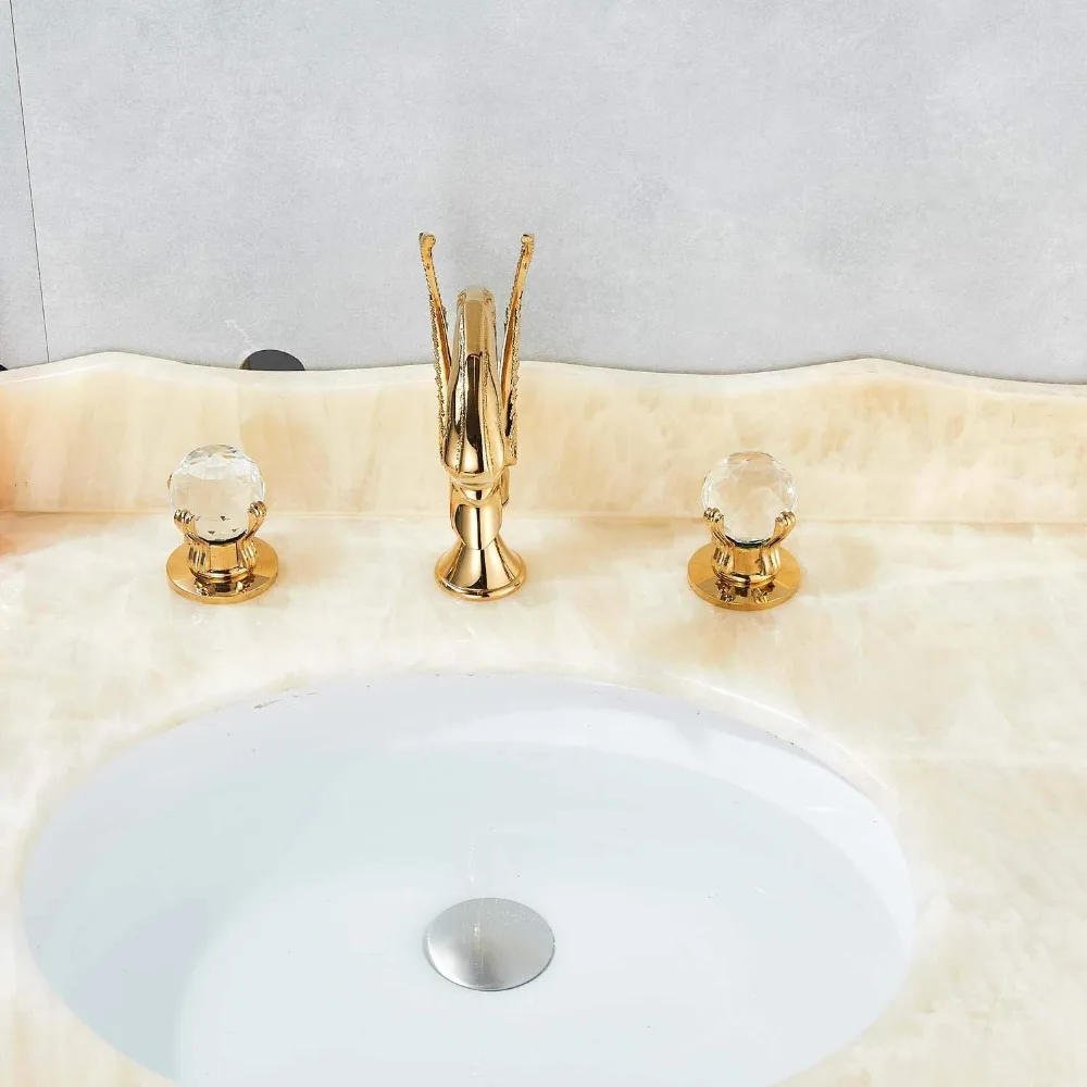Onyzpily-Gold-Faucet-Bathroom-Sink-Tap-Polished-Gold-Swan-Two-Glass-Handles-3-Hole-Mixer-Elegant (1)