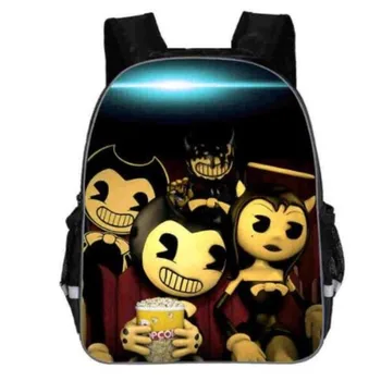 

16 Inch Bendy and The Ink Machine School Bags Backpack For Kids Daily Bags Boys Girls School Backpacks