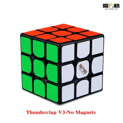 QIYI Mofangge Thunderclap V3 3x3x3 Магнитный куб профессиональный скоростной пазл магические магниты кубики без наклеек Cubo Magico - Цвет: V3 Black