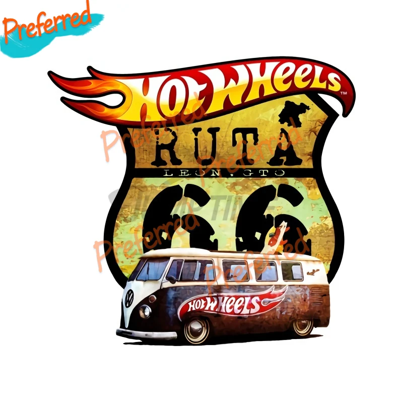 

High Quality Hot Wheel U.S. Route 66 Road Decal Motocross Racing Laptop Helmet Trunk Wall Vinyl Car Sticker Die Cutting
