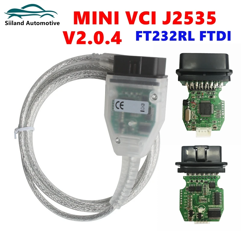 FT232RL аппаратное обеспечение V2.0.4 MINI VCI J2534 FTDI чип для TOYOTA OBD2 сканер кабель TIS Techstream
