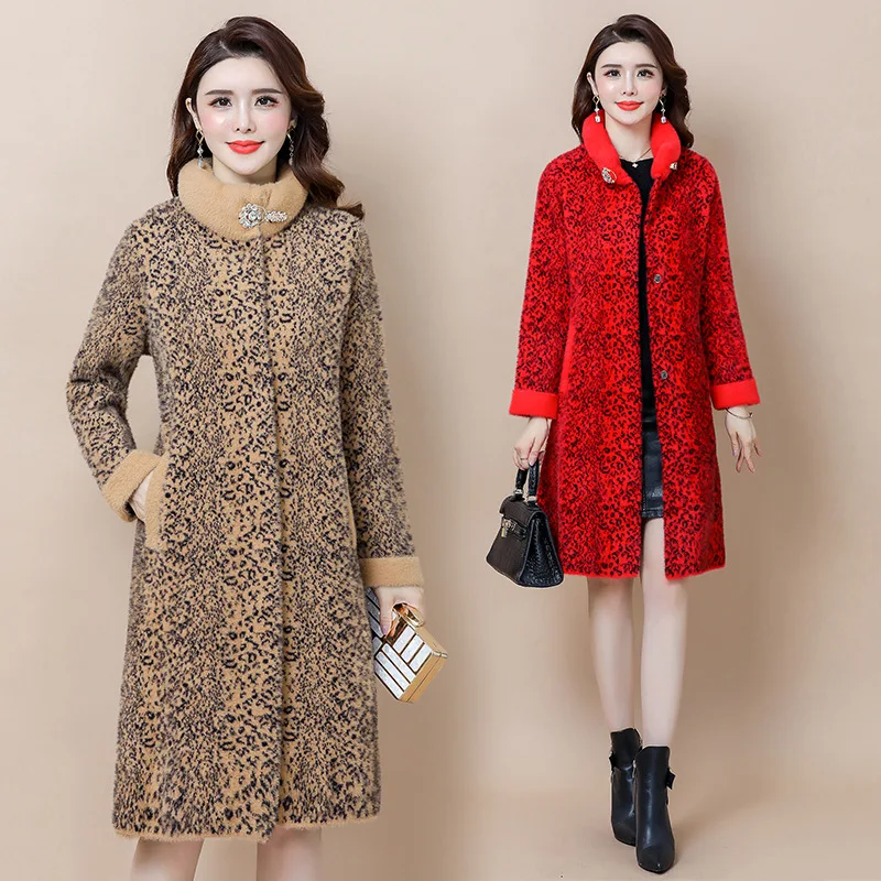

Winter Style Faux Mink Cashmere Middle-aged WOMEN'S Coat 2019 Autumn And Winter New Style Mom Autumn Clothing Western Style Nobi