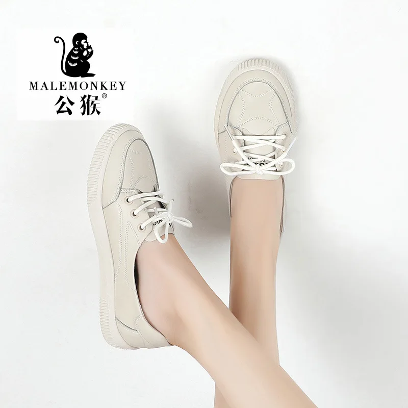 

Males Small White Shoes Women's 2019 Summer Breathable Low-Cut Genuine Leather Shoes Summer New Style Students White Shoes Trend