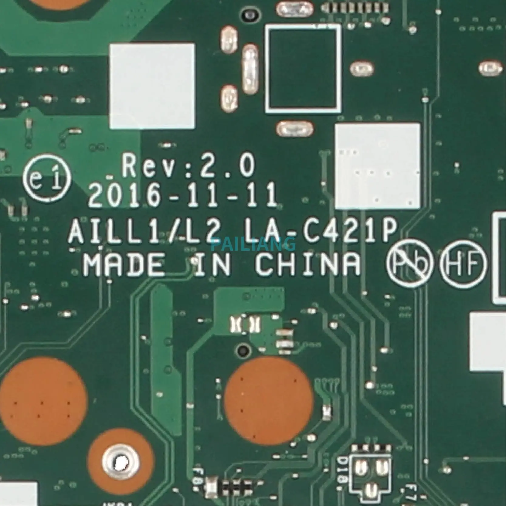 Ideal  PAILIANG Laptop motherboard For LENOVO Thinkpad L560 Core SR2F0 i5-6300U Mainboard 01LV952 LA-C421P