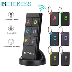 Wireless Key and Item Locator with Remote Control - Includes 1 Transmitter and 6 Receivers (TH104)