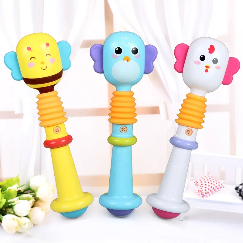 Игрушки для мамы и ребенка 0-2 лет shou yao bang BB устройство для новорожденных детей детская погремушка песок молоток jie zou bang