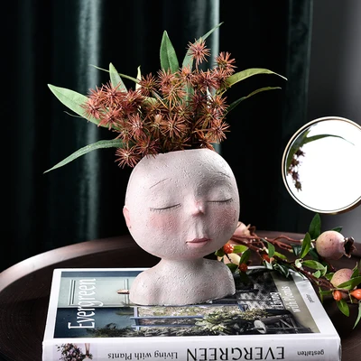 Flower Pot Type C Нордическая креативная Художественная кукла моделирование цветочный горшок домашняя гостиная для садовых и комнатных растений двора оформление балкона украшения простые - Цвет: Flower Pot Type C