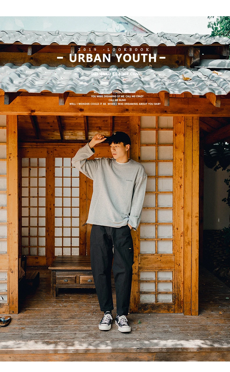 Japanese Retro Trousers Simple Solid Color Casual Pants Youth Wild Straight Pants Mens Pants Fashions Men Clothing DD6CK