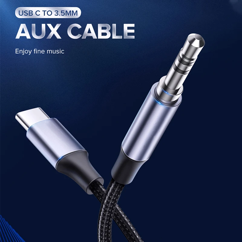 

USB C to 3.5mm AUX Headphones Type C 3.5 Jack Adapter for Huawei Mate 30 P40 3O Pro Oneplus 7 pro Xiaomi Mi8 9 10 SE Audio Cable
