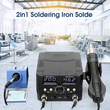 750W 110V LCD Rework Soldering Station 8582D Electric Hot Air Gun Heater SMD Desoldering Iron Station Solder Welding Machine