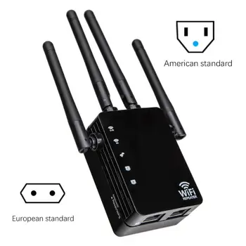 

2.4G/5G Wireless WiFi Repeater Router Dual Band 1200Mbps Signal Amplifier Booster 4 Antennas WiFi Range Extender Access Point