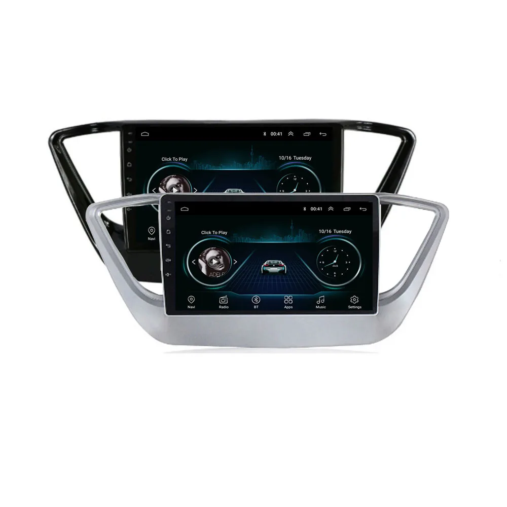 Мультимедийный проигрыватель для HYUNDAI Solaris Verna Android 10 1 4G LTE 2017 2018 2019 2020 стерео