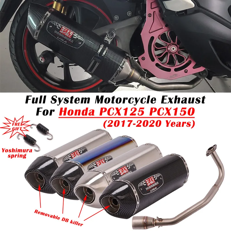 Per Honda Pcx125 Pcx150 Pcx 125 150 2017 - 2019 2020 Moto Yoshimura R11 Scarico Scarico Sistema Completo Silenziatore Anteriore Tubo Centrale