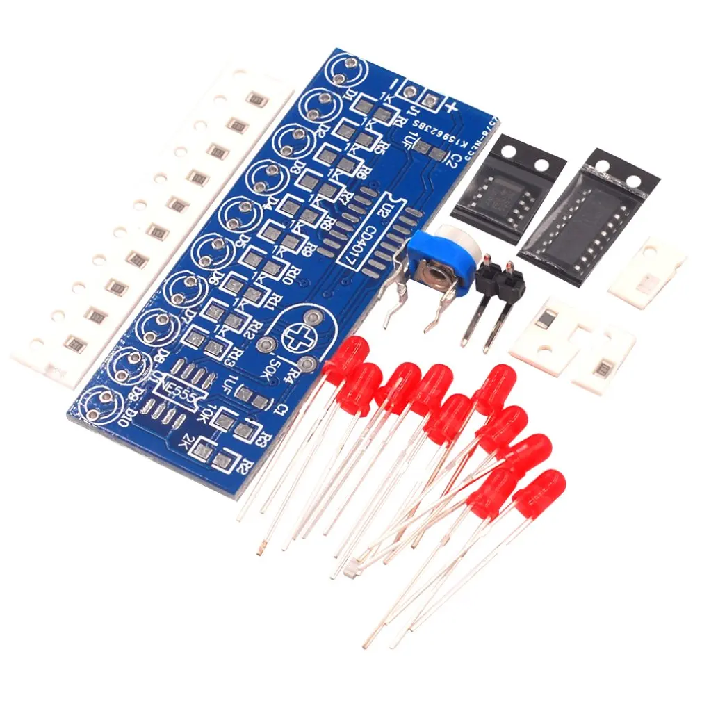 Комплект для освещения воды NE555+ CD4017, электронные детали для самостоятельного изготовления, комплект для освещения воды, электронный комплект