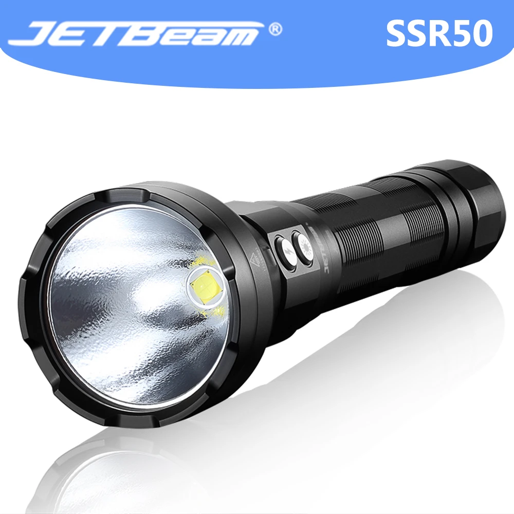 Jetbeam SSR50 High Power Rechargeable Led Flashlight 3650 Lumens Self