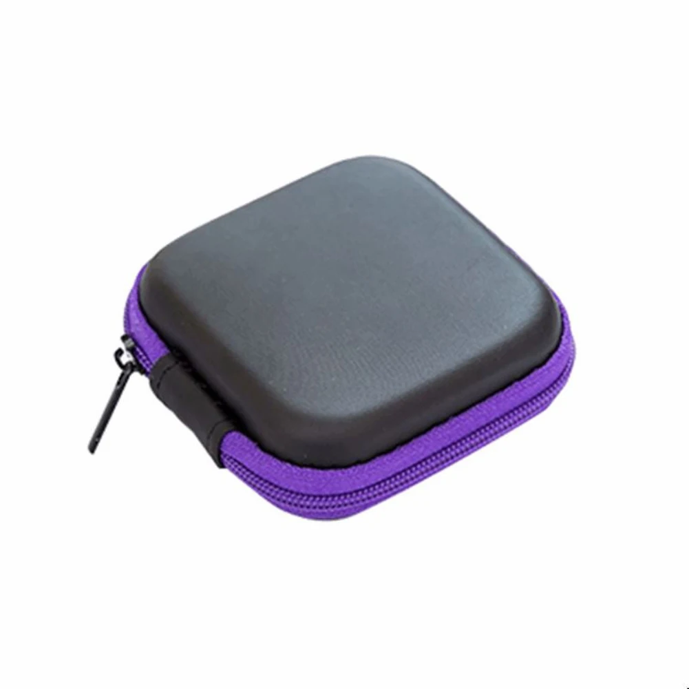 1pcs purple 5 цветов портативный кабель для хранения данных сумка органайзер проводов для наушников чехол для наушников линия гарнитура шкаф, органайзер для хранения коробка - Цвет: 1pcs purple