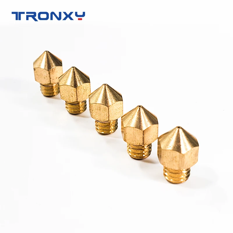 5 шт. J-образная Форсунка Tronxy MK8 0 4 мм для филамента 1 75 латунные детали и аксессуары