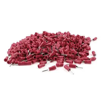 

1000 x Red Insulated Connector Crimped Terminal Pin PTV1.25-10 for AWG22-16 Wire
