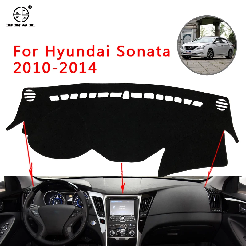 PNSL коврик для приборной панели автомобиля Hyundai Sonata 2010 2011 2012 2013 нескользящий с