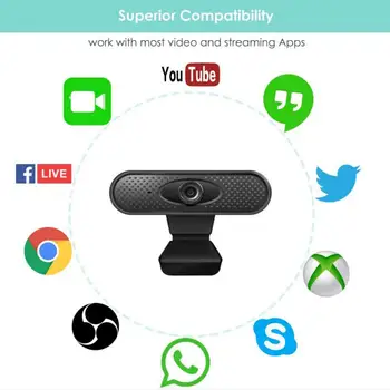

Web Camera For Computer Webcam Desktop Laptop USB Webcam With Built-in Microphone For Video Calling Webcam Full Hd 1080p Camara