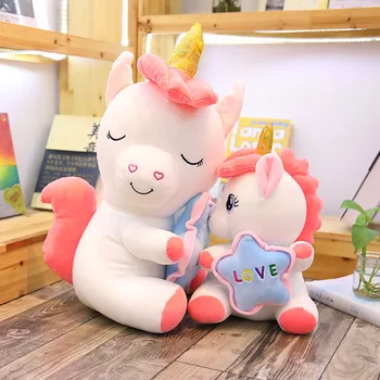 

35cm 50cm New Arrival Lucky Star Unicorn Cute Rainbow Horse Stuffed Animal Christmas Plush Doll Kids Toy Gift