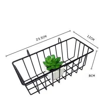 

Grid Hanging Basket Iron Wall Mounted Decoration Innovative Flower Pot Shelf Small Items Display Rack Indoor Pendant 30E