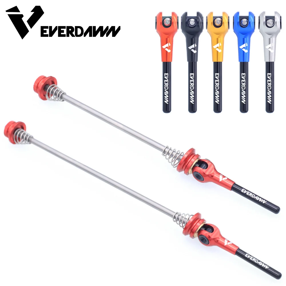 

EVERDAWN Ultralight Titanium TI QR Bike Quick Release Skewer lever MTB Road Bicycle Cycling Hub 100m-135mm Quick Release 52g